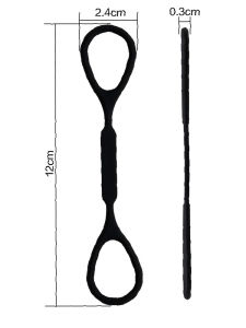 IRIN | 2 Pack Black Silicone Trumpet Slide Pull Rope Durable Replacement Cord for Brass Musical Instrument Maintenance Accessories