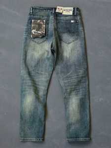 Retro Straight-leg Jeans New Arrival Amekaji American Style Trend Casual Worn Looking Washed-out Spring & Fall Mens Denim Trousers Denim Trousers