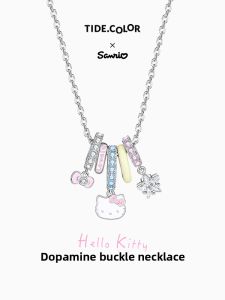 Tide color | Cute HelloKitty Sterling Silver Necklace