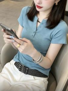 Blue Regular Fit V-Neck T-Shirt