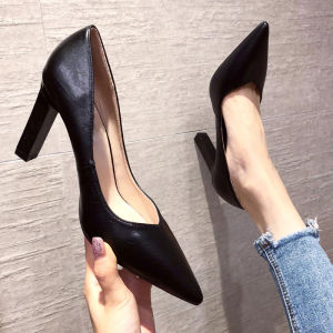 Elegant French Pointed Toe High Heels Womens Spring Autumn New Wedding Shoes Match Wedding Dress Low Heel Single Shoes