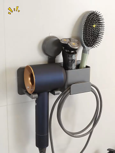 Roco Pemegang Pengering Rambut Wall Mounted Hair Dryer Holder Bathroom Hair Dryer Organizer Punch-free Shaver Storage