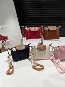 Ultra Mini Dumpling Shape Nylon Coin Purse with Earphone And Lipstick Storage Cute Hanging Bag for Women Trendy Creative Gift