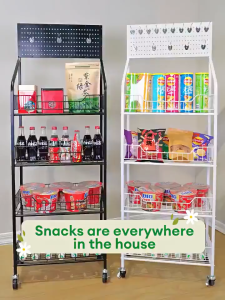 Supermarket Snack Storage Rack Display Rack Grocery Storage Shelf for Store & Kitchen Organizer