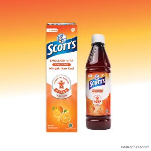 Scotts Emulsion Vita Rasa Jeruk 400ML - Suplemen Anak Multivitamin dan Minyak Ikan Kod
