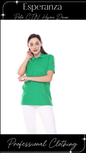 Kaos Polos Polo Shirt Kerah Esperanza - CTN Hijau Daun