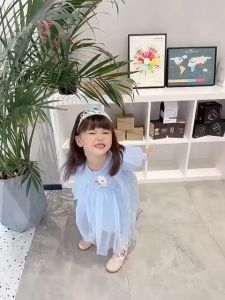 DRESS PARTY ULANG TAHUN ELSA FROZEN ( SIZE 100 - 140 )