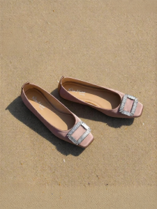 Reemoor | Stylish Crystal Buckle Flats