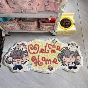 VIKAMA Cute Cartoon Carpet Girlish Bedroom Plush Bedside Blanket Living Room Coffee Table Blanket Home Decoration