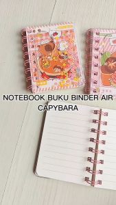 Notebook Mini Binder Capybara A7 | Mini Notebook | Buku Memo Kecil | Buku Notes Mini | Capybara | Labubu | Sanrio | Kuromi | Melody | Pompompurin | Cinamorrol | Pocacco | Baby Cry | Upset Duck | Notesbook Lucu