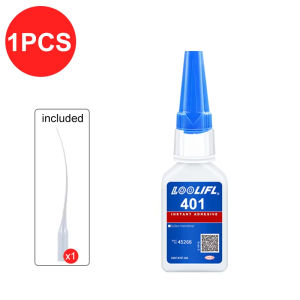 LOOLIFL | LOOLIFL 401 Instant Adhesive Super Glue Multi‑Purpose Quick Dry Industrial Glue for Plastic Metal Rubber Glass General Factory M