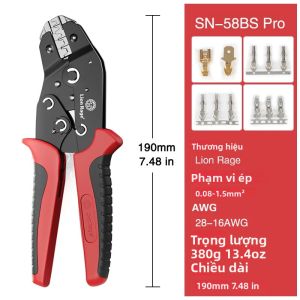 Kìm Bấm Dây Pro SN-68B Dành Cho Thiết Bị Đầu Cuối PH2.0/XH2.54/2.8/3.0/3.96/KF2510/JST 008-15mm²/AWG28-16 Kìm Mini Bằng Thép Carbon