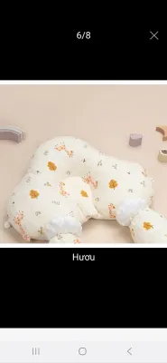 Gối Đầu Cho Bé Sơ Sinh Hình Nấm Chống Giật Mình Chống Bẹp Đầu Có Dây Rút Điều Chỉnh