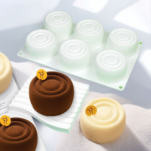 French Style Silicone Mousse Mold 6-Cavity round Cylinder Chocolate Jelly Cake Mold Perfect for Making Desserts And Pastries