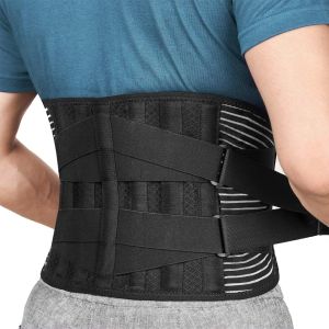 1 Chiếc Đai Lưng Hỗ Trợ Cột Sống Thắt Lưng Thoáng Khí Có Thể Điều Chỉnh Với Đệm Lưng Hỗ Trợ Thắt Lưng Giảm Đau Thần Kinh Tọa Cho Nam & Nữ