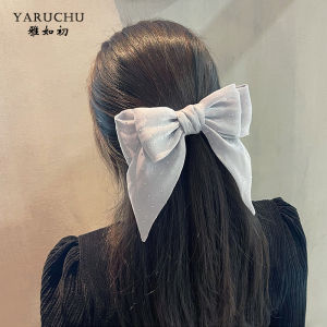 กิ๊บติดผมโบว์ผีเสื้อขนาดใหญ่หรูหรา รีดผมแบบหนีบสปริง กิ๊บติดผมสไตล์วินเทจที่หรูหราสำหรับผู้หญิง ตกแต่งผมด้วยผ้า
