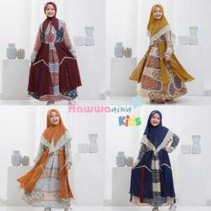 REALPIC Gamis Anak Syari JASMINE OLIVIA Kids Set by Hawwa aiwwa Kids - Realpic 100%
