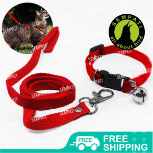 SEMPATI Kalung Kucing Lonceng Plus Tali Tuntun Kucing Anjing Model O Sempati Cat Harness Harnes Kucing Baju Kucing Anabul Tali Tuntun Kitten Monyet Kelinci Musang