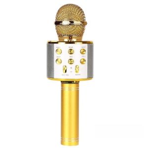 Loa Micro Karaoke Bluetooth Không Dây 5 Trong 1 Có Thể Sạc Lại Cho Bữa Tiệc Gia Đình Hát