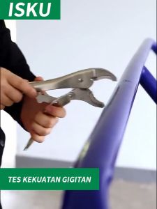 ISKU Multifungsi Tang Buaya Locking Pliers 7" 10" Curved Jaw Vise Grip CR-V HRC48-52 Steel