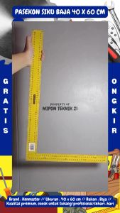 KENMASTER Pasekon Penggaris Siku 40 x 60 cm Bahan Baja