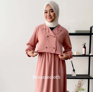 Fashion muslim setelan wanita lebaran Olivia Set lengan panjang terbaru