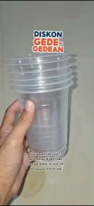si 50pcs/Gelas Plastik 10oz 12oz 16oz/Tebal Bahan PP