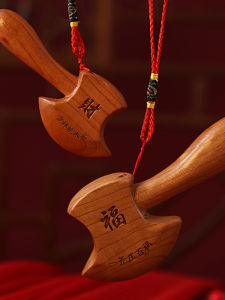 Peach Wood Axe Decorative Hanging For Moving Wedding