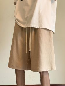 Quần Short Thể Thao Nam Mùa Hè Màu Nho Hồng Dài Năm Inch Phong Cách Đường Phố Mỹ Quần Thể Thao Thường Ngày Rộng Rãi Cho Thanh Thiếu Niên