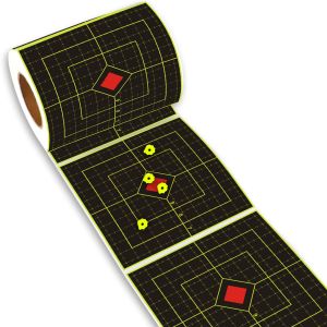JOAXOR Splatter Shooting Targets 6 Inch With Yellow Effect Reactive Paper Target Stickers 100 Adhesive Target Shooting Practice