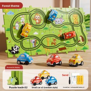 BABYSHOME | DIY Educational Electric Track Car Toy