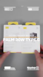 Củ Sạc Nhanh 30W Baseus Palm Chân Cắm Type C Hỗ Trợ Qc Pd 3.0 Cho iPhone 16 Pro Max 15 14 Samsung