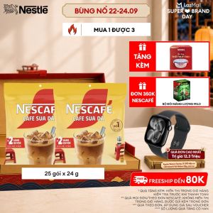 [ƯU ĐÃI THÁNG 9][FREESHIP TOÀN QUỐC] Combo 2 Bịch Cà phê Hòa tan NESCAFÉ CAFÉ SỮA ĐÁ 25 gói Nhân đôi sánh quyện