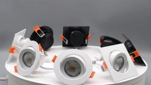 1-10 Chiếc CCT 3000/4000/6500K Đèn LED Âm Trần Có Thể Gập Lại Đèn Trần Chống Chói Cho Phòng Ngủ Phòng Tắm Gắn Trên Bề Mặt