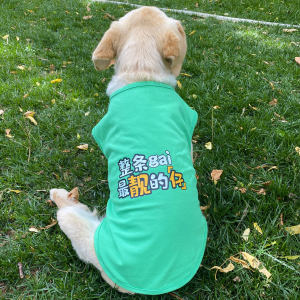 Summer Thin Vest Dog Clothes Breathable Anti-Dander for Golden Retriever Labrador Border Collie Samoyed Medium to Large Size