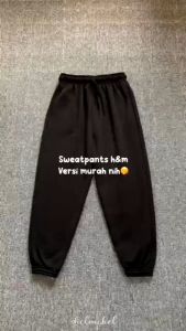 Foratjin- Celana Joger sweapants fleece Pria wanita Jumbo Style Korea