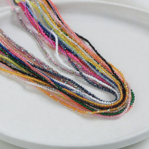 2mm Cut Surface Color Crystal Beads Beaded Loose Beads Handmade DIY Bracelet Necklace Ornament Kit Accessories