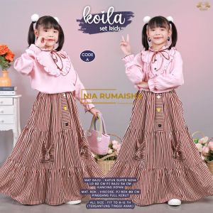 KOILA SET KIDS BY NIA RUMAISHA || MAT. KATUN SUPER NOVA || SETELAN ANAK BLOUSE DAN ROK