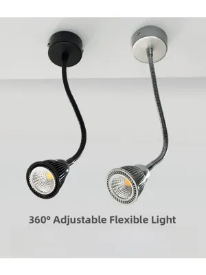 Modern Minimalist LED Soft Tube Spotlight Long Pole Bedside Absorption Top Bedroom Decorative Wall Lamp Shop Machine Tool Background Wall Lighting