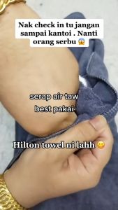 (Ready Stock ) TUALA MANDI HILTON BATH TOWEL HOTEL DAN RESORT PREMIUM MICROFIBER (70X140cm) SERAP AIR LEMBUT SOFT