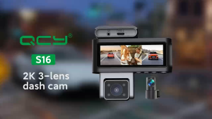 QCY S16 3 Lens Dashcam 2K front + 1K + 1K rear with Super night vision and WiFi