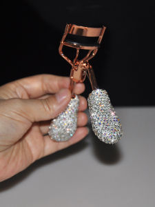 Luxury Creative Diamond Embedded Ladies Wide Angle Eyelash Curler Portable Sunflower Beginner Tool Waterproof Long Lasting