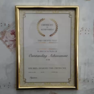 A4 Certificate Frame Gold