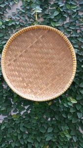 Tampa anyaman bambu kecil diameter 30cm / piring lalapan bambu