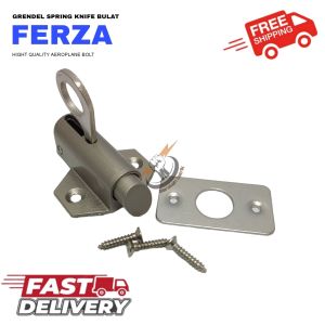 SPRING KNIFE BULAT/GRENDEL KODOK KUNCI JENDELA/SLOT BUKA TINGGAL TARIK MUDAH MURAH KUAT EKONOMIS SN
