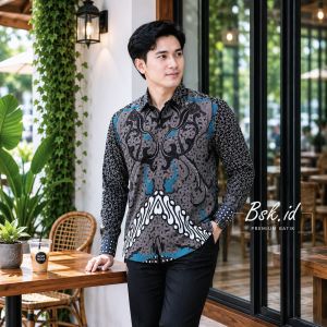 batik kemeja pria dewasa lengan panjang terlaris