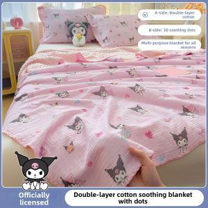 AIYUN | Cute Kuro Mii Design 100% Cotton Double Layer Summer Blanket