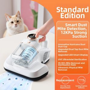 Wireless UV Light Allergy Relief Dust Mite Eliminator Vacuum Cleaner Handheld Portable Machine High Frequency Beatting Ultrasonic Sound