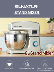 Sunatur Stand Mixer 1500W/8L Heavy Duty Intelligent Cake Kitchen Blender SM-1511N Sunatur Sm 1511N 1500W Blender - Lazada