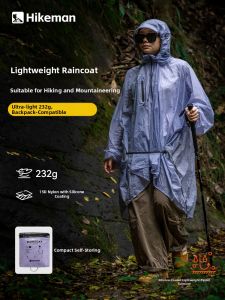 HIKEMAN | Outdoor Waterproof Raincoat Lightweight Long-sleeve Adult